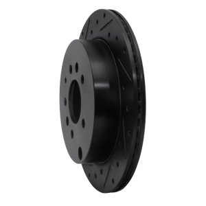 Ford Edge Brake Rotor (1) - Rear Left - R1 Concepts - Drilled & Slotted - Black - `07-`12